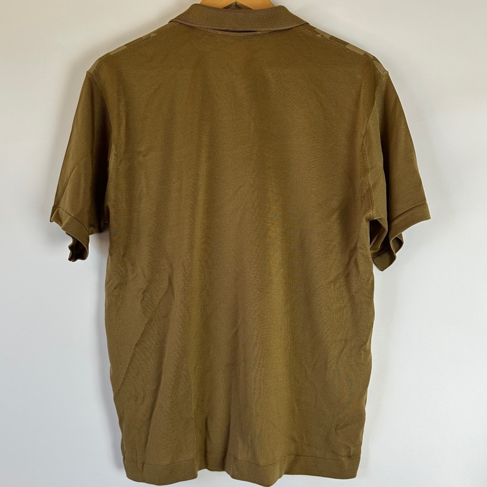 Monagut Men’s Retro Style Geometric Arrows Polo Mustard Brown Yellow - Picture 6 of 10